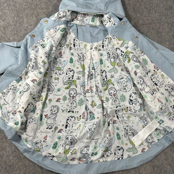 Disney Princess Animator Soft Shell Hooded Jacket Pockets Light Blue Size 5/6 - Picture 13 of 16